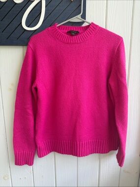 Ann Taylor Bright Pink Crewneck Sweater